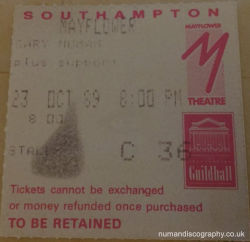 Southampton Ticket 1989